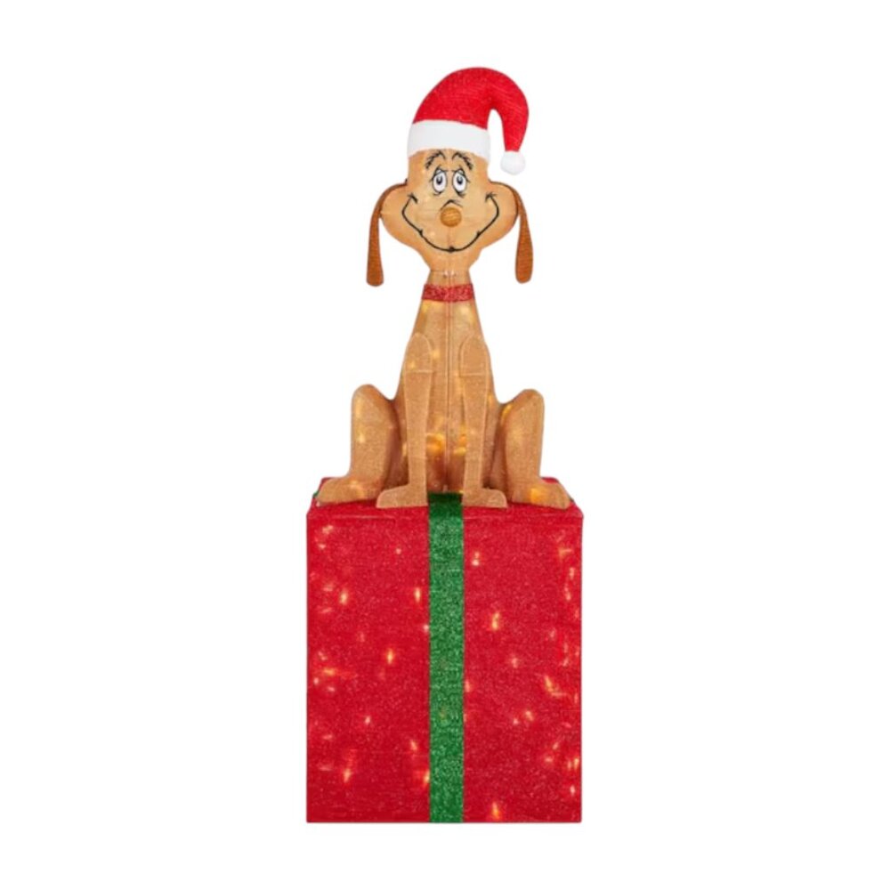 SOLD OUT 3.9 Ft MAX Dog Tinsel Yard Sculpture How The Grinch Stole Christmas